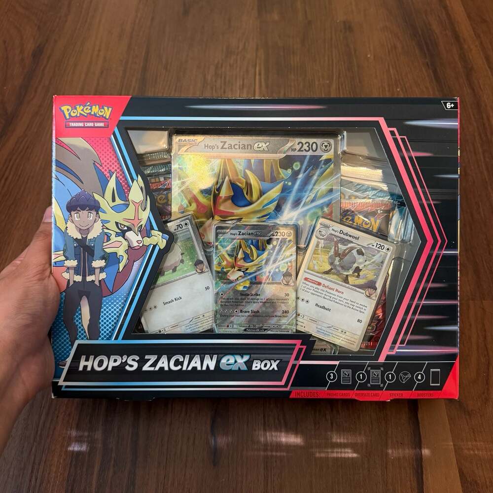 Hop's Zacian ex Box Pokemon TCG